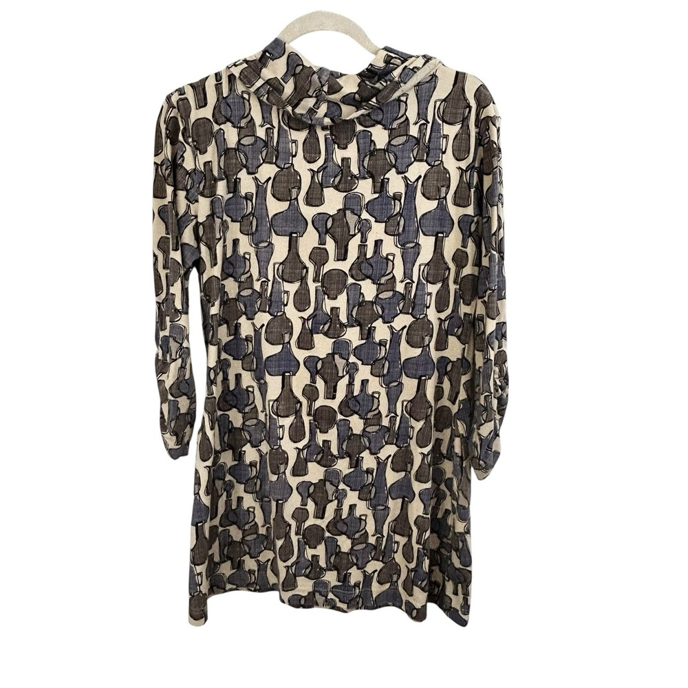 EFFIES HEART Art to Wear Julliard TOP M Knit Tunic Cowl Artsy Novelty Lagenlook - Picture 11 of 15